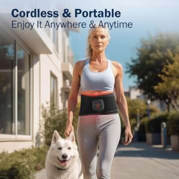 Comfytemp Cordless Red Light Therapy Belt for Body, Portable Rechargeable Near Infrared Light Therap...