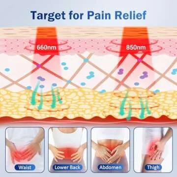 Comfytemp Cordless Red Light Therapy Belt for Body, Portable Rechargeable Near Infrared Light Therapy Wrap, 19W Wireless Large Light Band with Timer for Waist Lumbar Lower Back Pain Relief