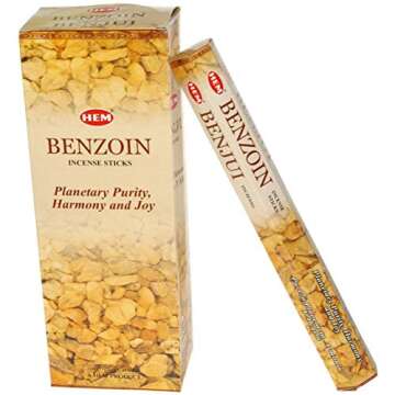 Encens Benjoin Incense Sticks by Hem - 120 Count