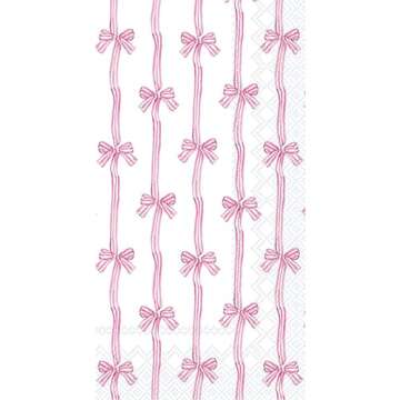 IHR Ideal Home Range Dinner Napkins Rosanne Beck Disposable 3-Ply Paper Hand Towels, 8.5" x 4.5", Baby Toile (Pink), 16-Count