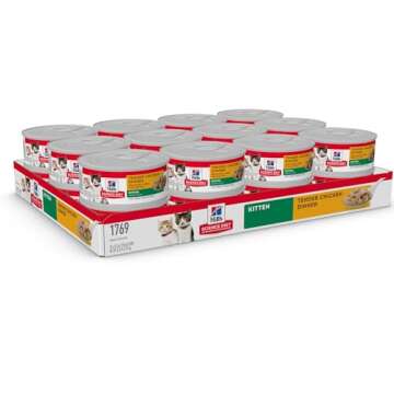 Hill's Science Diet Kitten, Kitten Premium Nutrition, Wet Cat Food, Chicken Stew, 5.5 oz Can, Case of 24