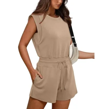 OFEEFAN Women's Summer Rompers Dressy Casual Shortalls