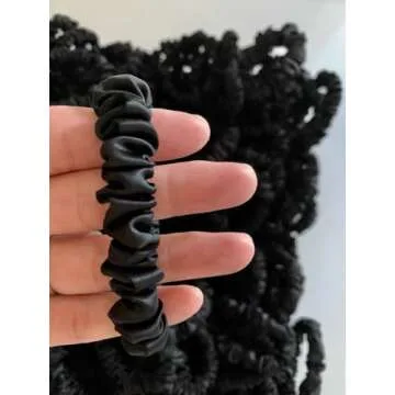 5Pack 1.5MM Silk Scrunchies For Hair 100% Pure Mulberry Silk 19 Momme Scrunchies With Elastic Band Silk Hair Scrunchies Hair Ties for Women