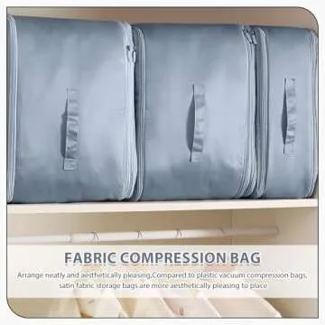 Ultra Space Saving Self Compression Organizer,Storage Bags,Heavy Duty Moving Bags,Storage Tote for Space Saving, Self Compression Moving Organizer Bags for Comforters,Clothes (Blue, XL (54*42*60CM)