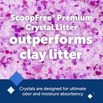 PetSafe ScoopFree Premium Crystal Litter for Cats and Kittens, Quickly Absorbs Urine, Dries Solid Wa...