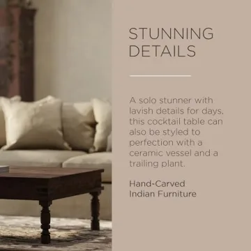 Maven Lane Emin Handmade Coffee Table in Distressed Finish