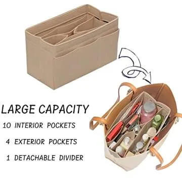 DailyPlus Purse Organizer Insert for Totes - 14 Pockets
