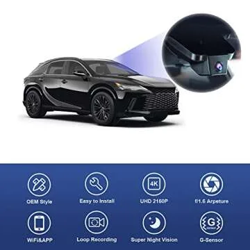 Fitcamx 4K Dash Cam for Lexus RX 2023-2025 – Seamless Look & Ultra HD