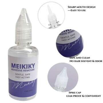 Hair Glue Remover Hair Extensions Remover Tapes In Hair Extension Adhesive and Residue Remover,Skin Friendly Hair Remover (one Bottle)