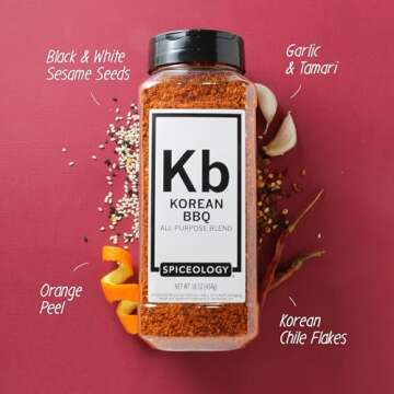 Spiceology - Korean BBQ All-Purpose Spice Rub - Barbeque Rubs, Spices and Seasonings - Use On: Stir-Fry, Salmon, Beef, Chicken, Prawns, Pork, Tofu, and Vegetables - 16 oz