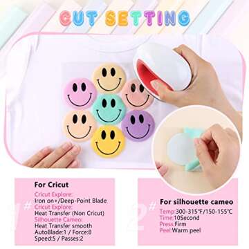 Tintnut 3D Puff Vinyl Heat Transfer - 10 Sheets Pastel HTV