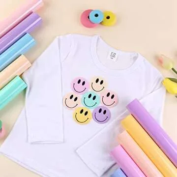 Tintnut 3D Puff Vinyl Heat Transfer - 10 Sheets Pastel HTV