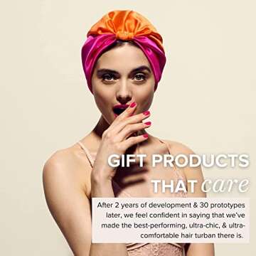 SILKE Hair Wrap - The Poppy | Silk Bonnet for Sleeping | 100% Luxurious Silk Hair Wrap for Sleeping | Silk Hair Bonnet Cap | Silk Sleep Bonnet for Women | Head Wrap - Protects & Repairs Damaged Hair