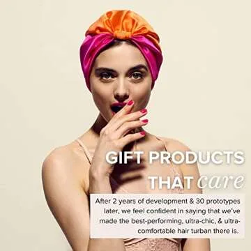 SILKE Hair Wrap - The Poppy | Silk Bonnet for Sleeping | 100% Luxurious Silk Hair Wrap for Sleeping | Silk Hair Bonnet Cap | Silk Sleep Bonnet for Women | Head Wrap - Protects & Repairs Damaged Hair