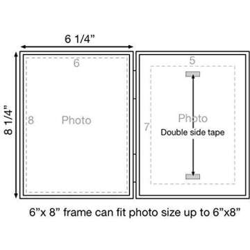 Elegant Brass 6x8 Double Folding Photo Frames