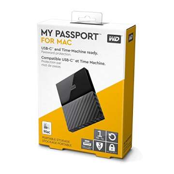 WD 1TB My Passport for Mac - Portable External Hard Drive
