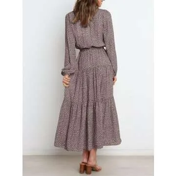 PRETTYGARDEN Women's Long Sleeve Floral Maxi Dress 2025