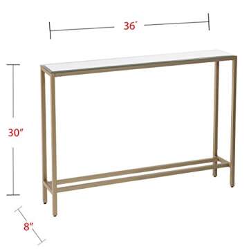 SEI Furniture Southern Enterprises Darrin Narrow Console Table, 36" W, Metallic gold, AMZ7929MC