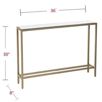 SEI Furniture Southern Enterprises Darrin Narrow Console Table, 36" W, Metallic gold, AMZ7929MC