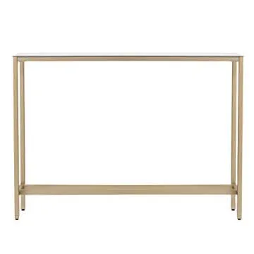 SEI Furniture Southern Enterprises Darrin Narrow Console Table, 36" W, Metallic gold, AMZ7929MC
