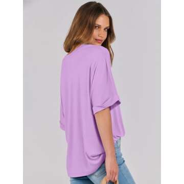 Oversized T-Shirt For Women - ANRABESS Summer Casual Tee