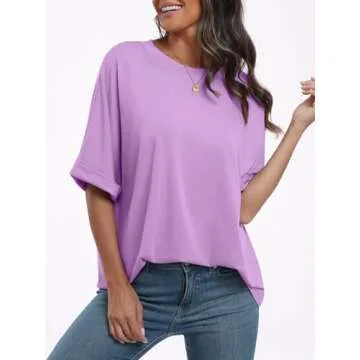 Oversized T-Shirt For Women - ANRABESS Summer Casual Tee