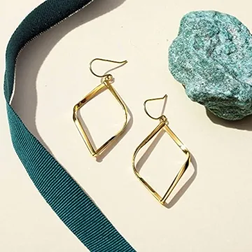 PAVOI 14K Gold Plated Infinity Hoop Earrings for Women