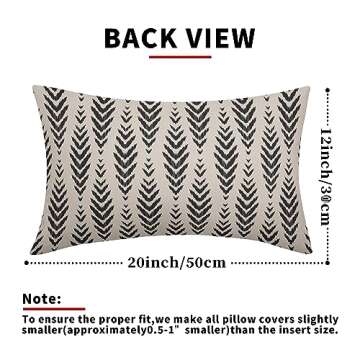 Stylish Boho Lumbar Pillow Covers Set of 2 Decorative
