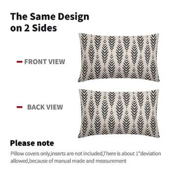Stylish Boho Lumbar Pillow Covers Set of 2 Decorative