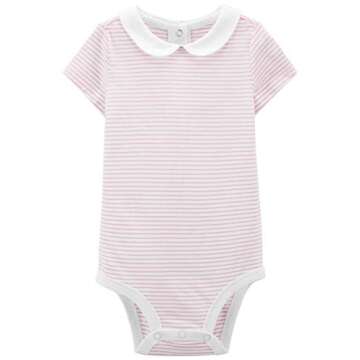 OshKosh B'Gosh Baby Girl's Bodysuit, Pink Stripes, 9M