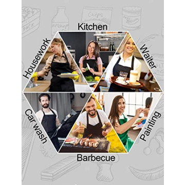 Stylish Plus Size Apron with Pockets Adjustable Bib