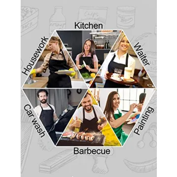 Stylish Plus Size Apron with Pockets Adjustable Bib