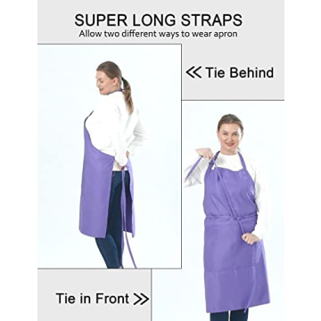 Stylish Plus Size Apron with Pockets Adjustable Bib