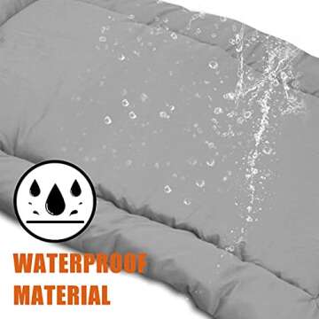 Senzkon Outdoor Dog Bed, 47”x32“ Portable Camping Travel Dog Bed, Soft, Comfortable, Waterproof,...