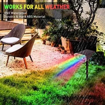 Solar Spot Lights Outdoor with 9 Lighting Modes