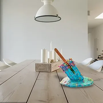 FlekmanArt Melting Popsicle Sculpture for Vibrant Summer Decor