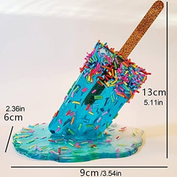 FlekmanArt Melting Popsicle Sculpture for Vibrant Summer Decor