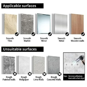 Stylish BATHDESIGN Shower Caddy Shelves, No Drilling Required