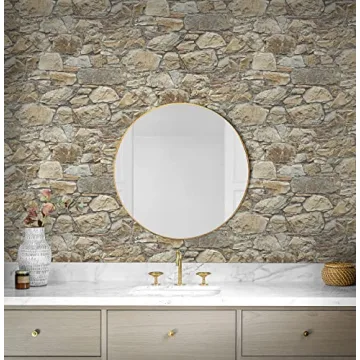 Transform Your Space with Faux Stone Wall Wallpaper