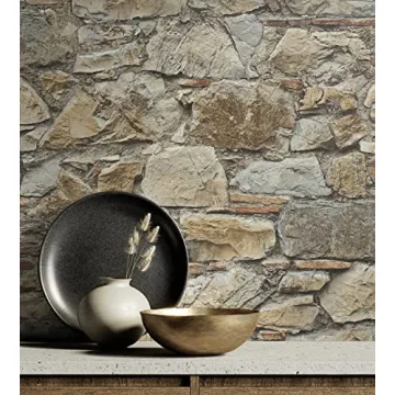 Transform Your Space with Faux Stone Wall Wallpaper