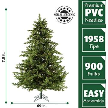 Fraser Hill 7.5-Foot Christmas Tree with Smart Lights