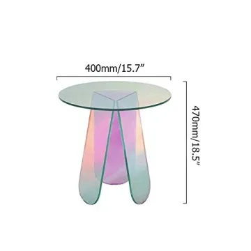 Stylish Modern Acrylic End Table with Iridescent Finish