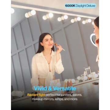 Sunco 10 Pack Vanity Globe Light Bulbs G25 LED for Indoor Bathroom Living Area, CRI92 6000K Daylight...