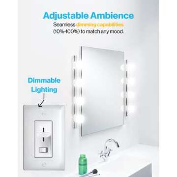 Sunco 10 Pack Vanity Globe Light Bulbs G25 LED for Indoor Bathroom Living Area, CRI92 6000K Daylight Deluxe, Dimmable 450 Lumens, 6W, E26 Base, Round Frosted Classic Ambient Decorative Bulb