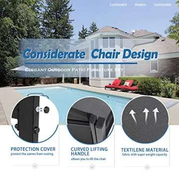 Vongrasig 4 Pieces Patio Furniture Set for Outdoor Living