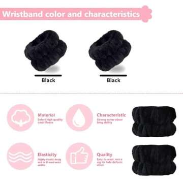 Taocar 2pcs Wrist Bands for Washing Face, Face Washing Wristbands, Arm Wrist Towels for Washing Face...