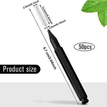 Patelai 50 Pieces Interdental Brush Set for Braces and Oral Care