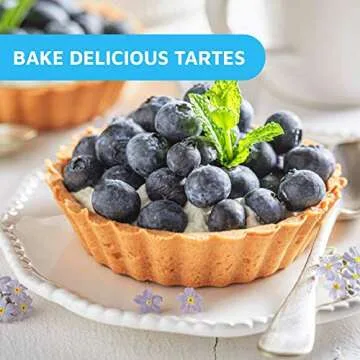 MontoPack Disposable 5" Aluminum Foil Pie/Tart Pan (50 Pack) | 5 Inch Round Cake Pan for Baking Personal Mini Pies, Homemade Cakes & Quiche | Oven Safe Foil Tins Easily Stack & Store, Freeze & Reheat