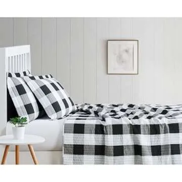 Cozy Buffalo Plaid King Quilt Set - Truly Soft Elegance