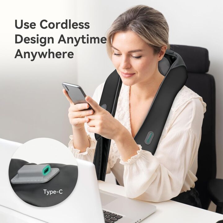 Cordless Neck & Shoulder Massager with Heat